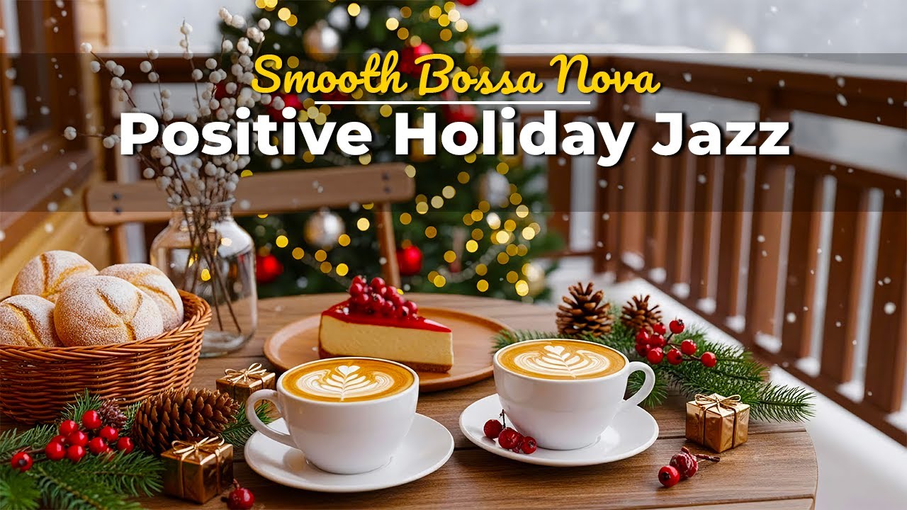 Positive Holiday Jazz ❄️☕ Smooth Bossa Nova Piano in a Cozy Winter Café for Relax & Calm