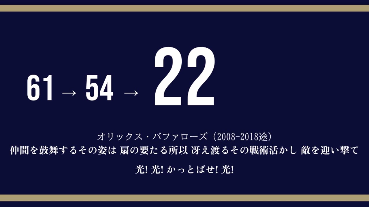 伊藤光 応援歌メドレー(オリックス→横浜DeNA→楽天)