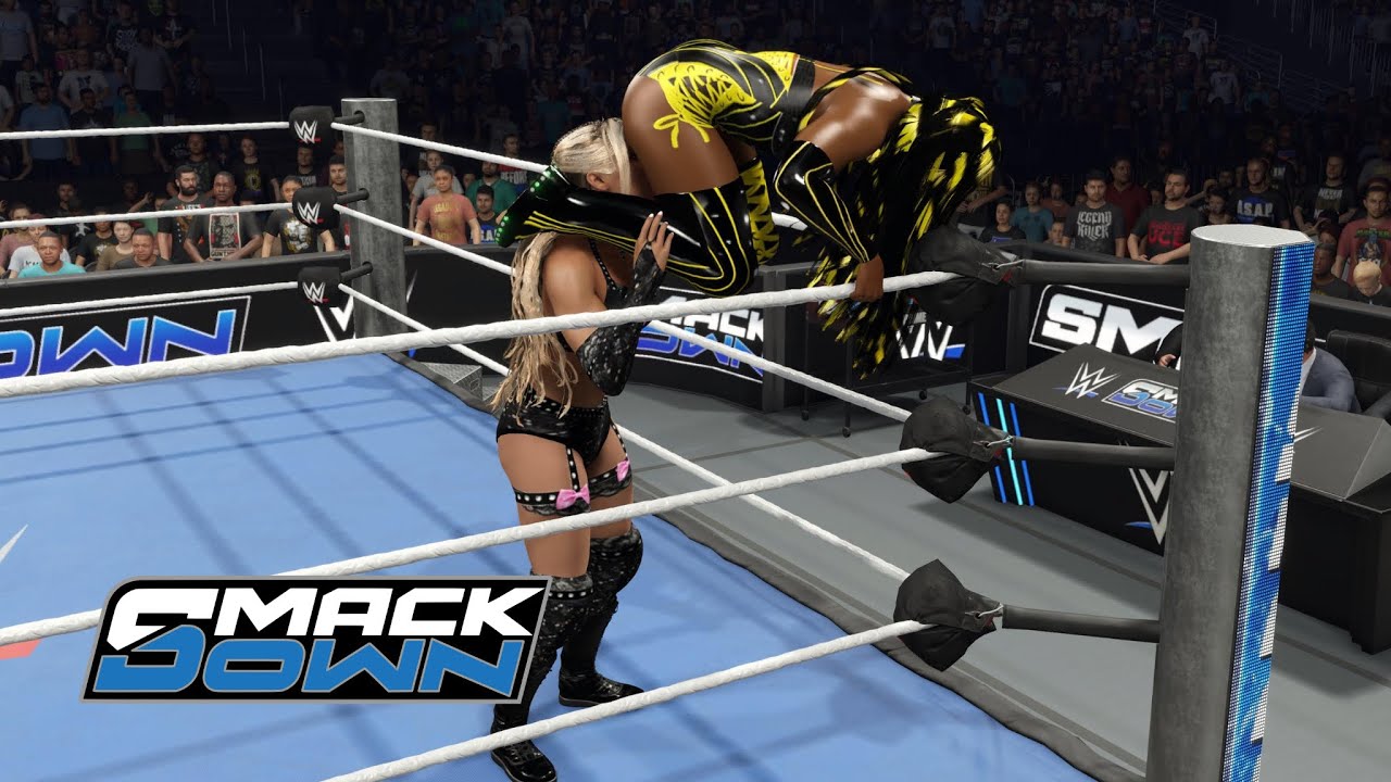 WWE 2K25  SMACKDOWN - TIFFANY STRATTON VS. NAOMI - NIA JAX ATTACKS TIFFANY AFTER MATCH
