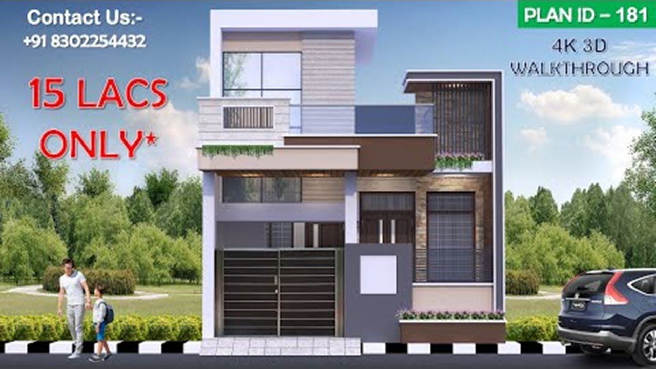 20*50 feet house plan I 3 BHK house plan I 6x15 meter house plan 𝗣𝗹𝗮𝗻 𝗜𝗗 - 181