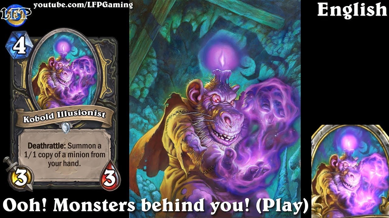 Hearthstone: Kobold Illusionist card sounds in 14 languages -Kobolds & Catacombs
