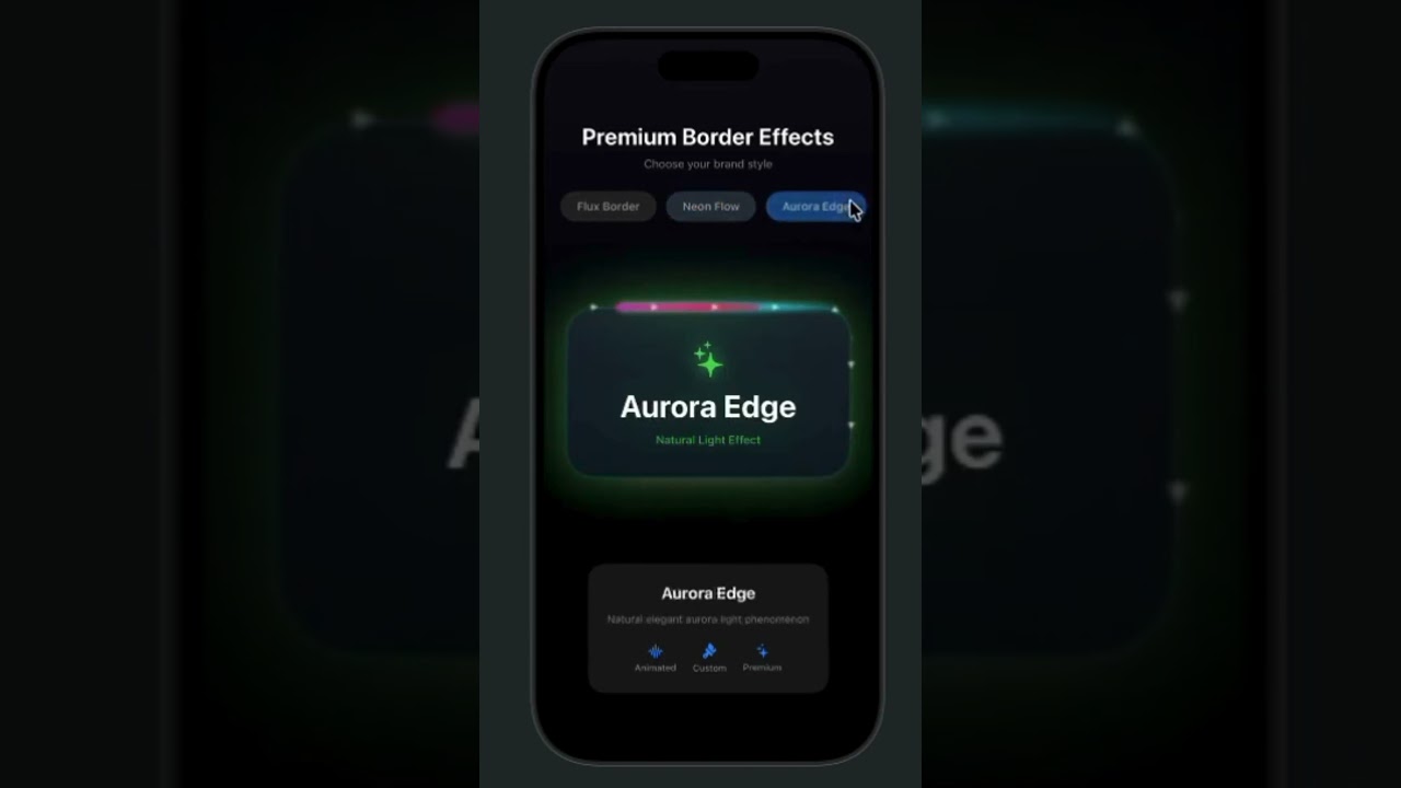 Liquid Metal Border Effect / Flux Border / Neon Flow in 🔥 SwiftUI #swift #animation #smartphone