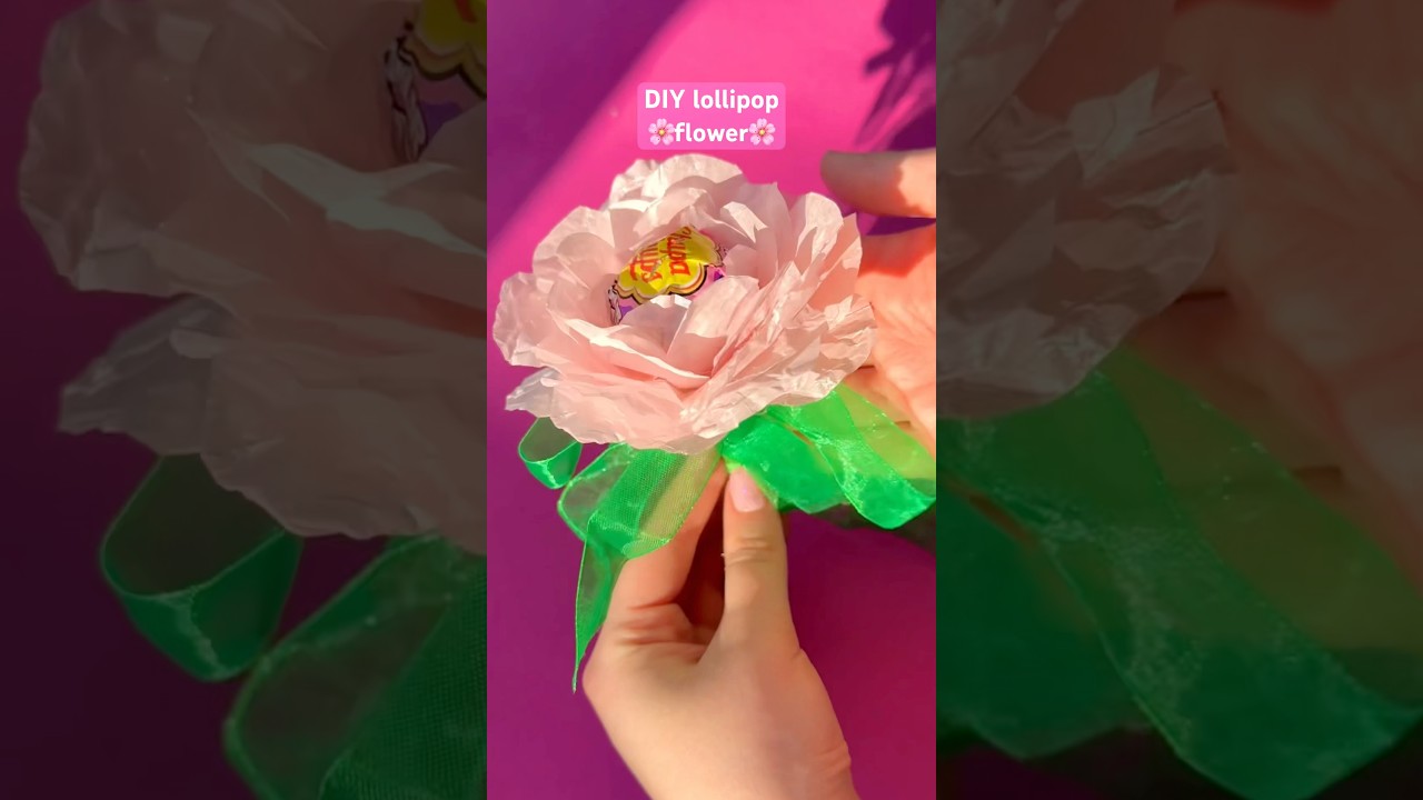 DIY lollipop flower🌸 Valentine&rsquo;s Day gift idea💕
