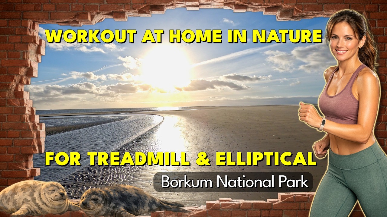 Virtual Run Scenery for Treadmill and Elliptical - North Sea Island Borkum - National Park