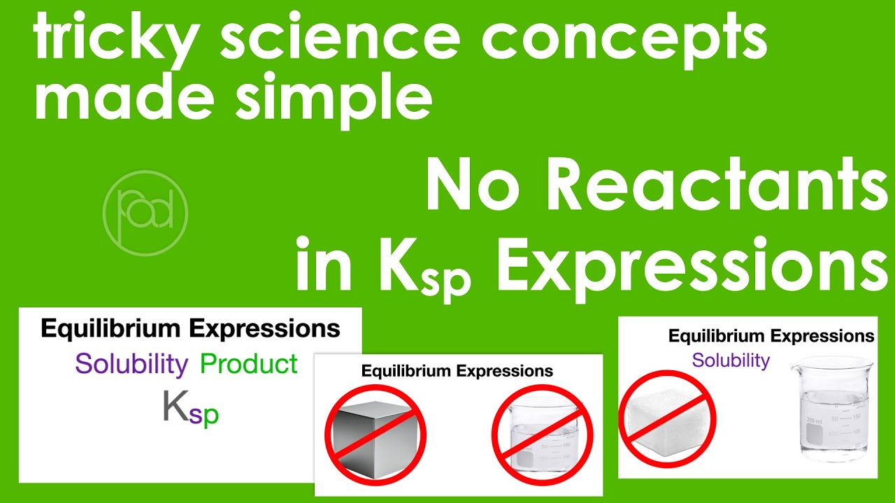Почему реагенты не включаются в выражения для Ksp?