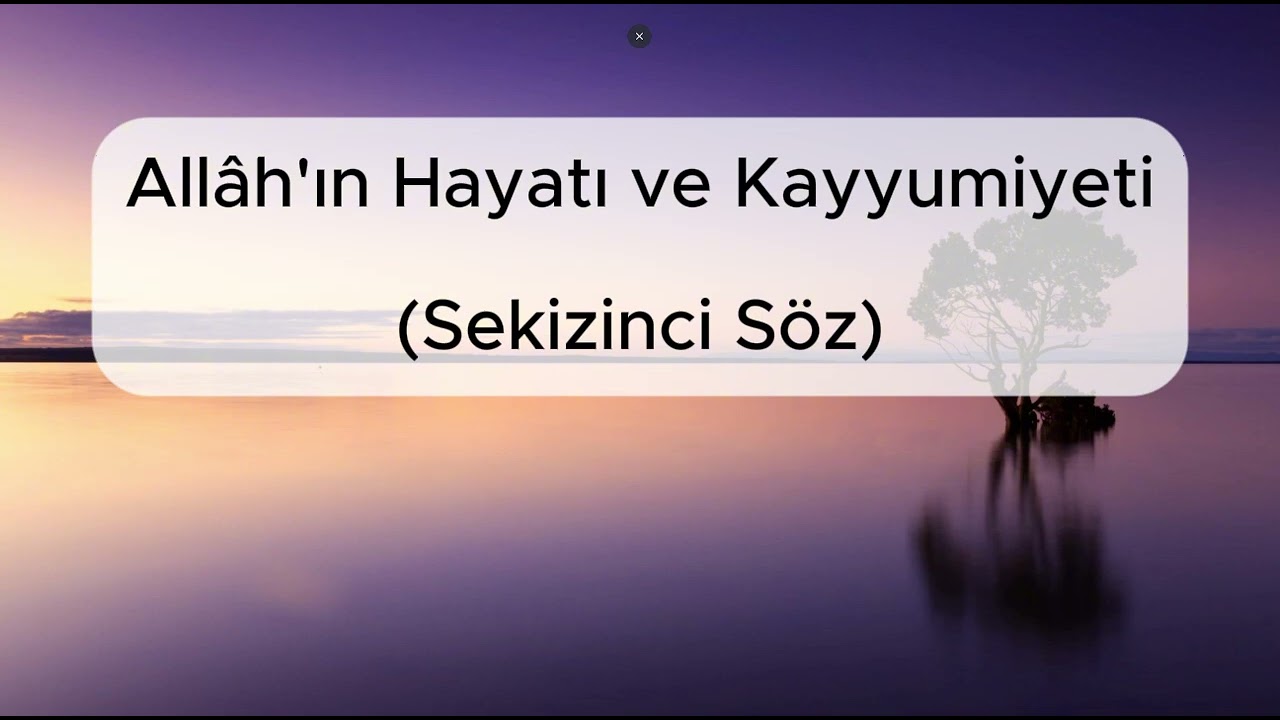 Allâh'ın Hayatı ve Kayyumiyeti - Sekizinci Söz