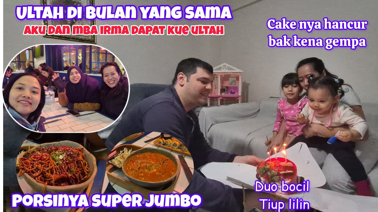 MAKAN DI RESTORAN KOREA BARENG  @Irma4123 DAN PULANG NYA DAPAT KUE ULTAH DARI SUAMI TURKI 