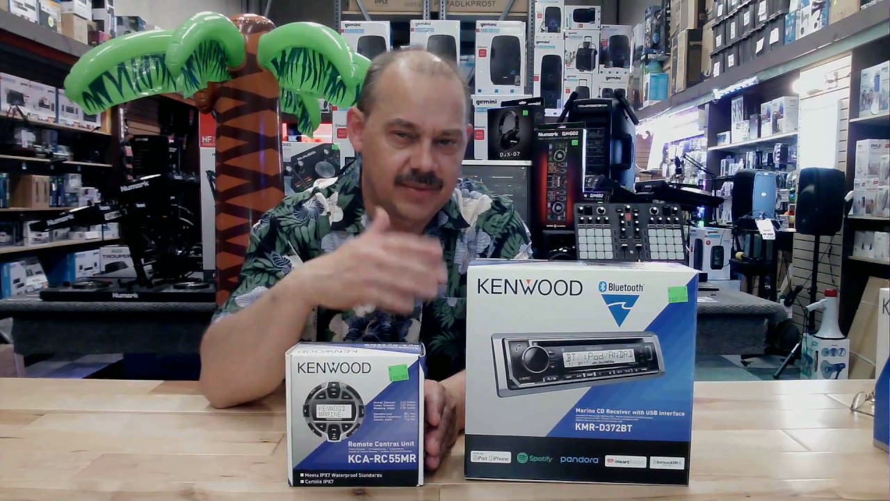 Обзор и распаковка морского CD-ресивера Kenwood KMR-D372BT с Bluetooth и адаптера KCA-RC55MR.