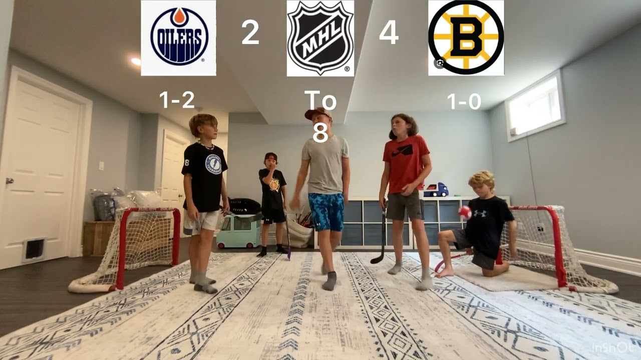 Mini sticks game 4 of the regular season (Edmonton oilers 1-2 vs Boston Bruins 1-0)