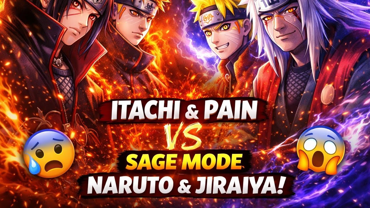 ITACHI & PAIN VS SAGE MODE NARUTO & SAGE MODE JARAIYA! ULTIMATE TAG BATTLE🔥