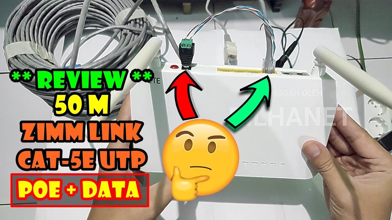 Review POE Kabel LAN Zimm Link Cat5E UTP 50 Meter (Bukan 100m atau 305 m)