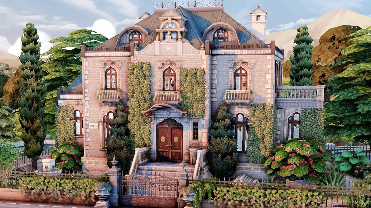 Ravenwood Villa 🐦‍⬛The Sims 4 Life & Death - Speed Build ⚰️