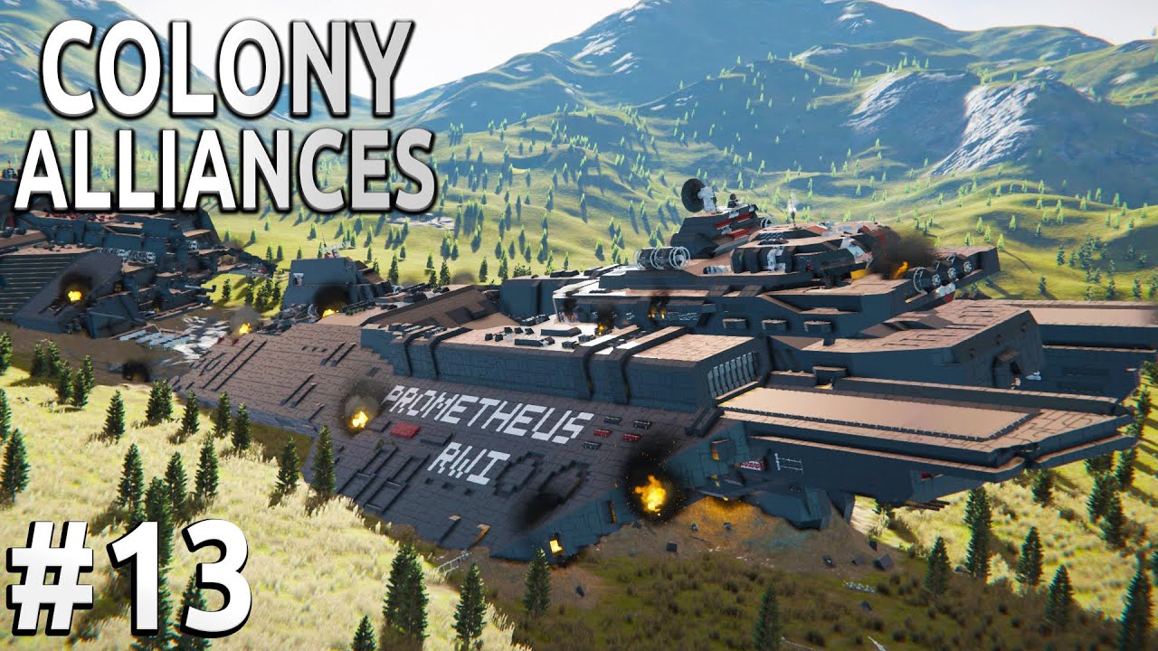 Space Engineers - Colony ALLIANCES! - Ep #13 - Prometheus DOWN!