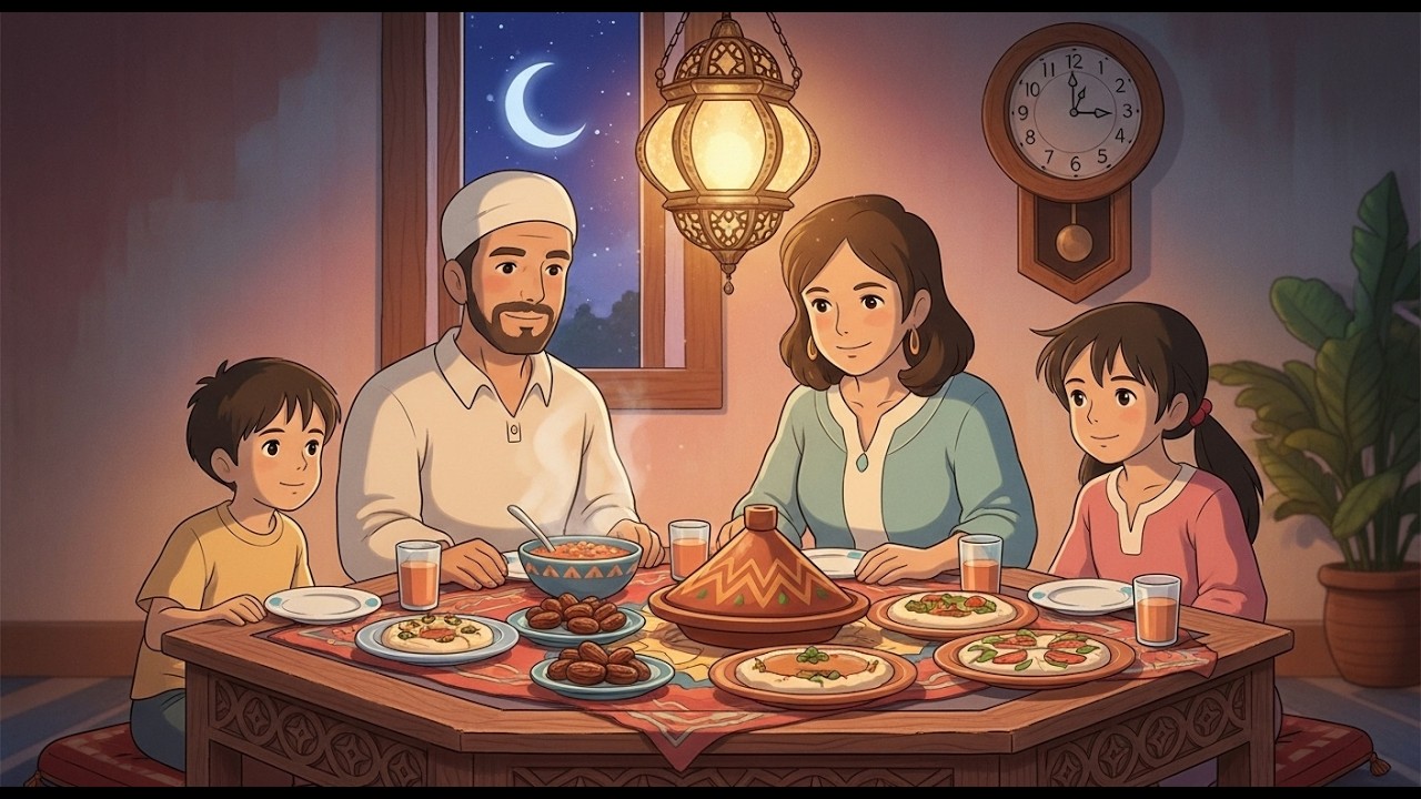 Peaceful Ramadan Iftar with Family | Cozy Evening Cooking & Warm Lantern Lights