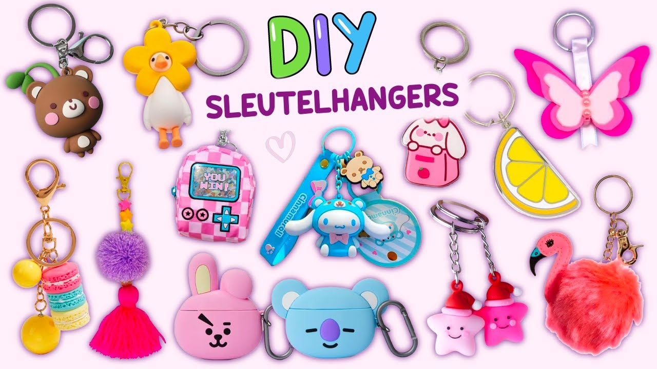 12 DIY SLEUTELHANGERS IDEEËN - HOE MAAK JE EEN SUPERLEUKE SLEUTELHANGER