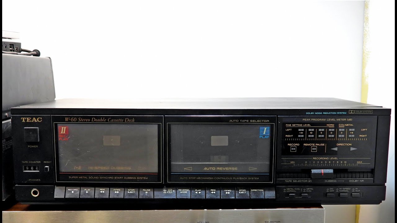 Teac W60 Tape Deck Noisy Tanashin Mechanism