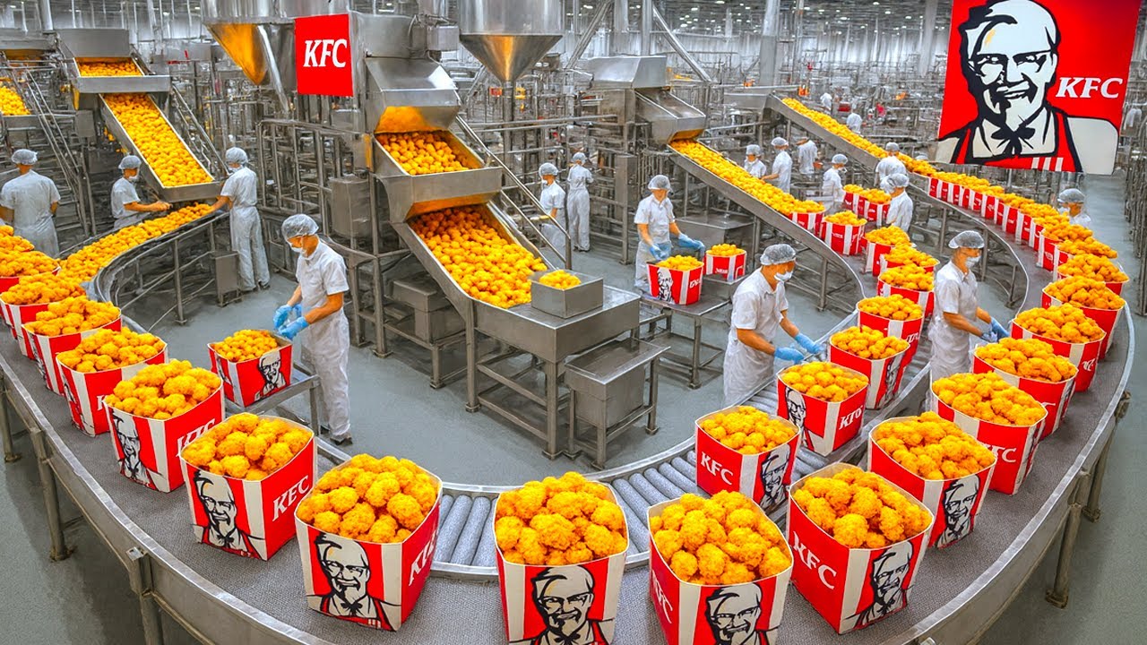 JAK powstaje SMAŻONY KURCZAK z KFC 🐔 | TAK produkuje się miliony KURCZAK&Oacute;W dla KFC