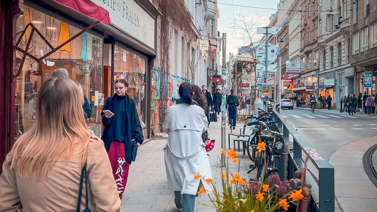 Walk in Vienna 7th District, March 2024 | 4K HDR