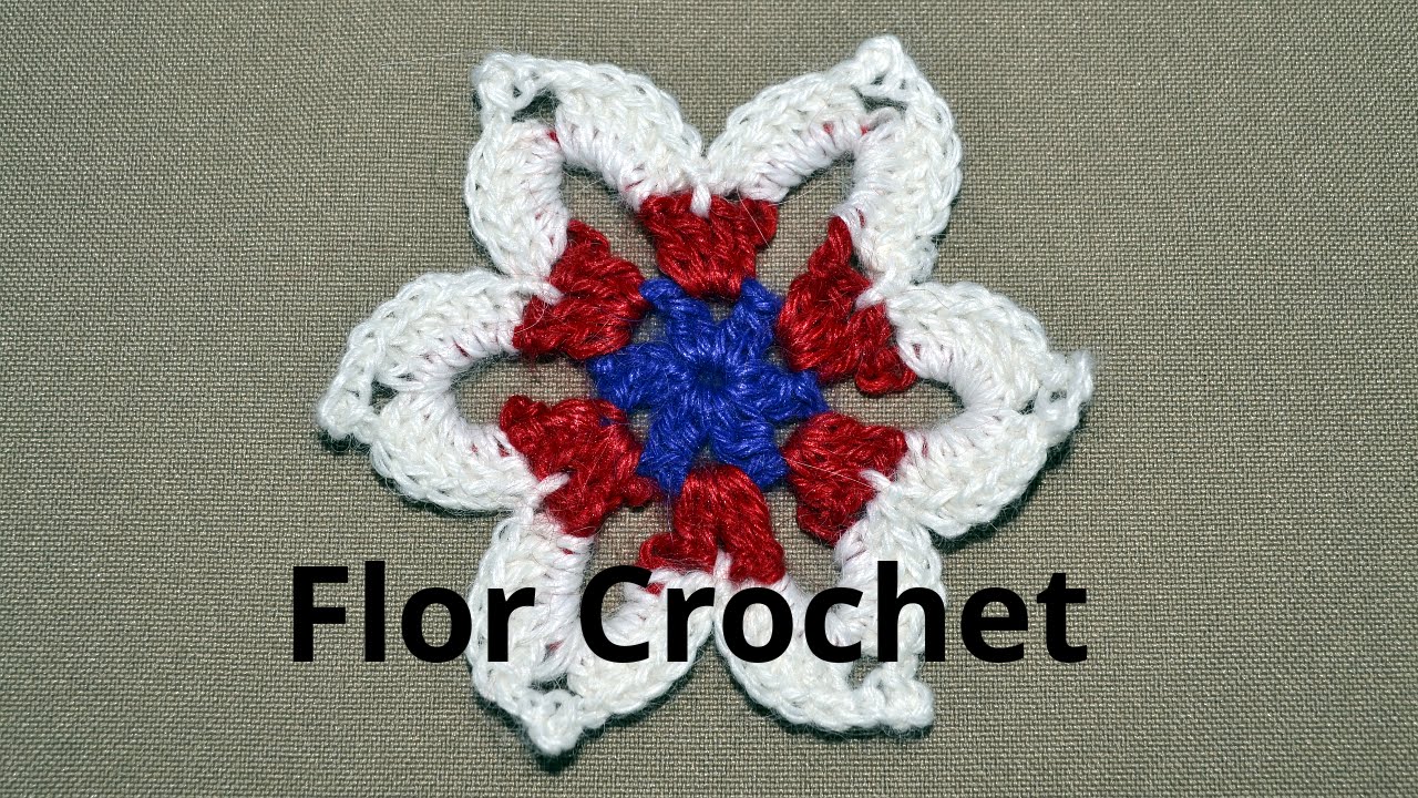 FLOR en tejido #crochet o ganchillo tutorial N° 25 (tutorial paso a paso). Moda  a Crochet