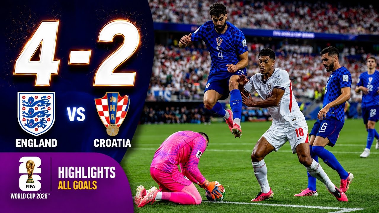 England vs Croatia 4-2 | Full Match Highlights & All Goals | World Cup 2026
