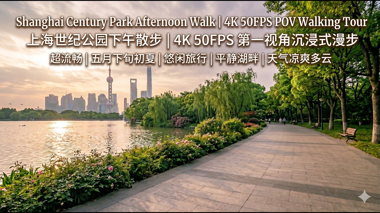 Shanghai Century Park Afternoon Walk | 4K 50FPS POV Walking Tour上海世纪公园下午散步 | 4K 50FPS 第一视角沉浸式漫步