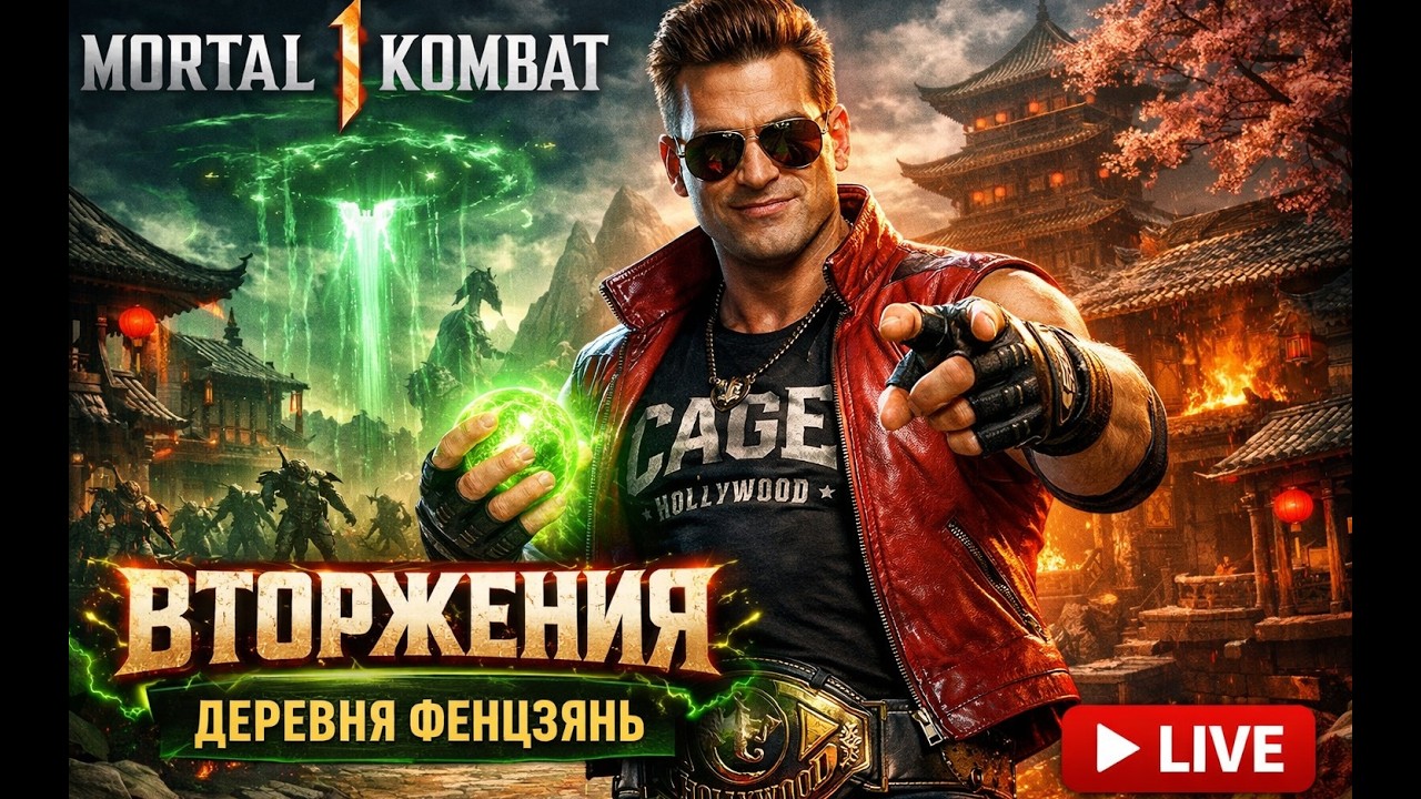 🔥 Mortal Kombat 1 — Прохождение на стриме без комментариев .Вторжения. Джони Кейдж.Стрим 2.🔥