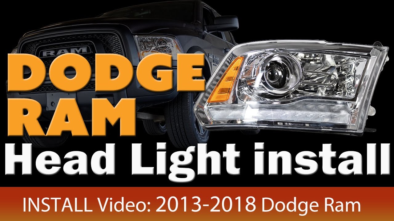 Winjet&rsquo;s Dodge Ram projector headlights 2013-2018 Dodge Ram Install (RPCHL-DGTR09H-CC-WJ)