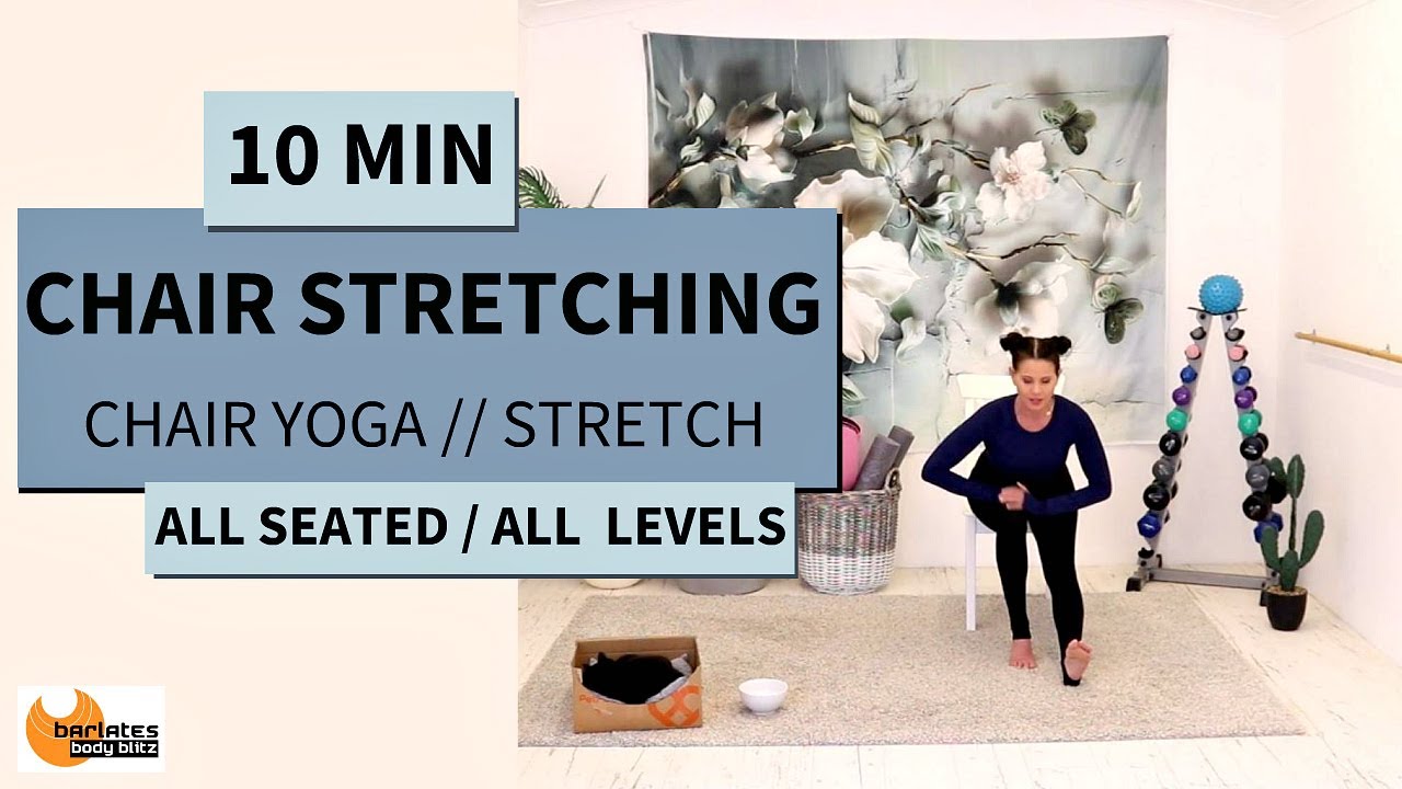 10 MIN CHAIR STRETCHING EXERCISES / SEATED CHAIR YOGA / ALL LEVELS - INJURY, SENIORS & DISABILITY!