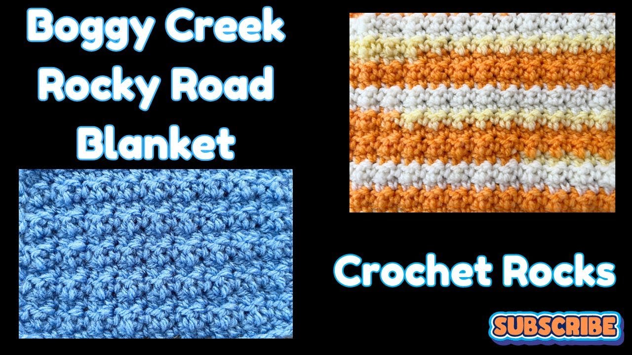 🧶 How to Crochet my Rocky Road Blanket #crochetrocks  ☕