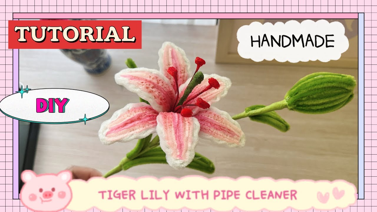 Flower that blooms forever😮| DIY tiger lily with pipe cleaner tutorial 
