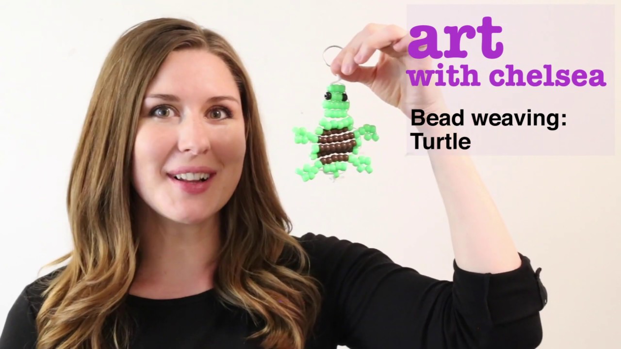Bead-weave a turtle keychain!!