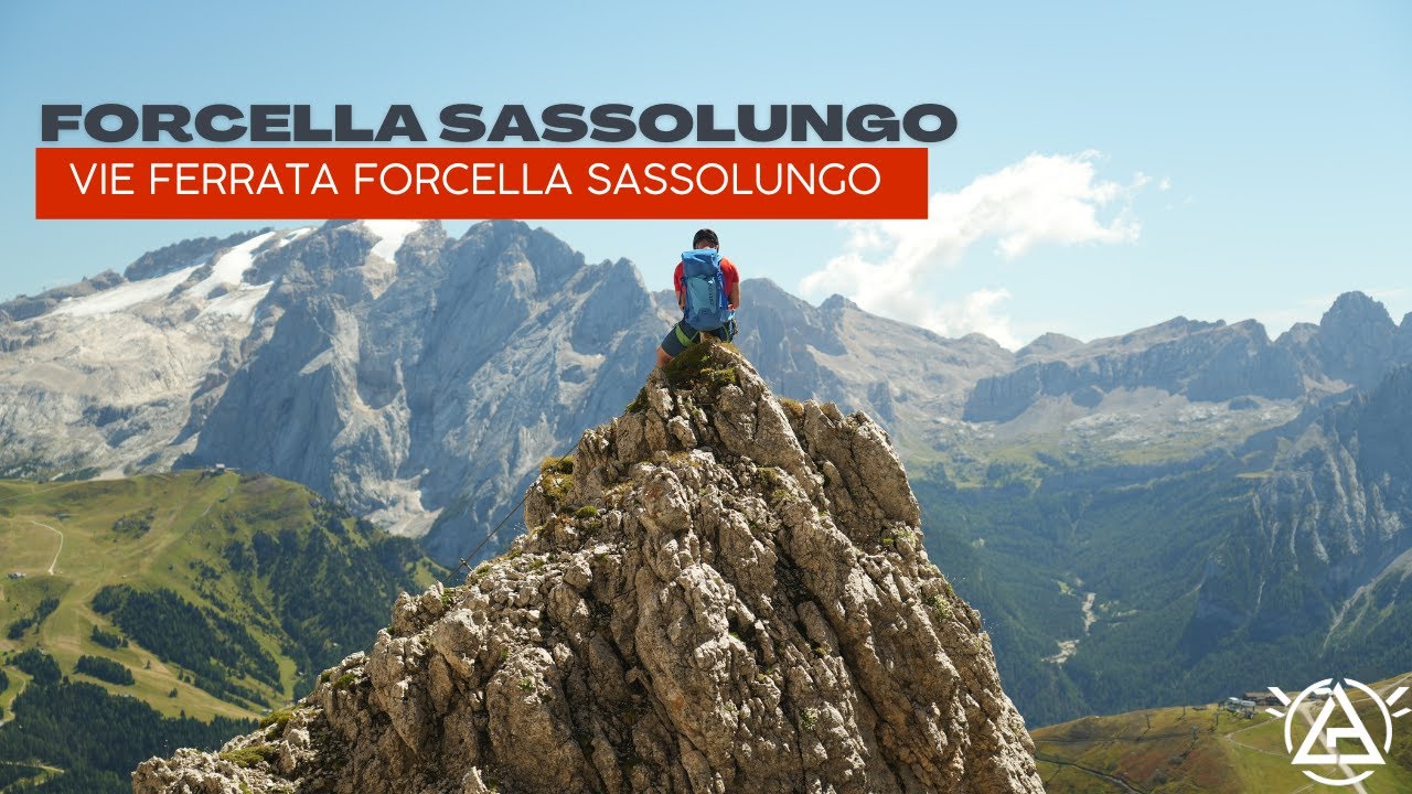 Dolomity - Via ferrata Forcella Sassolungo - wejście na szczyt Forcella Sassolungo 2685 m.n.p.m
