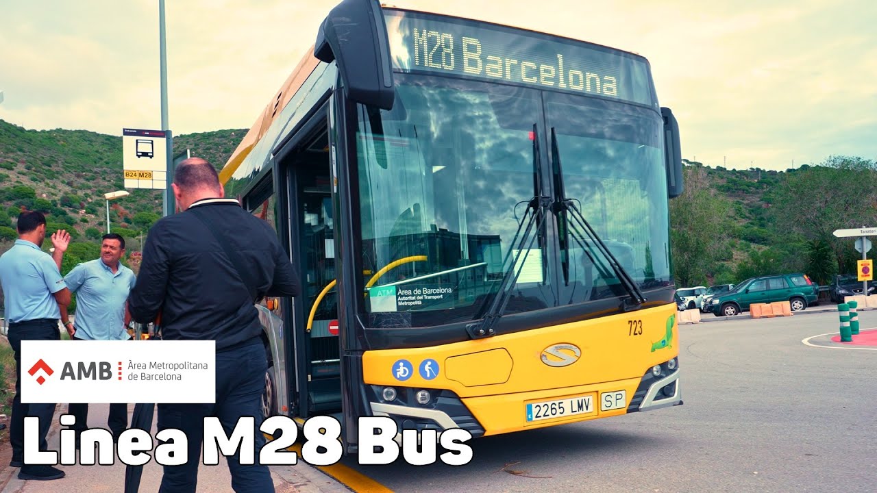Автобус линии M28 - Барселона, Испания - полное путешествие
