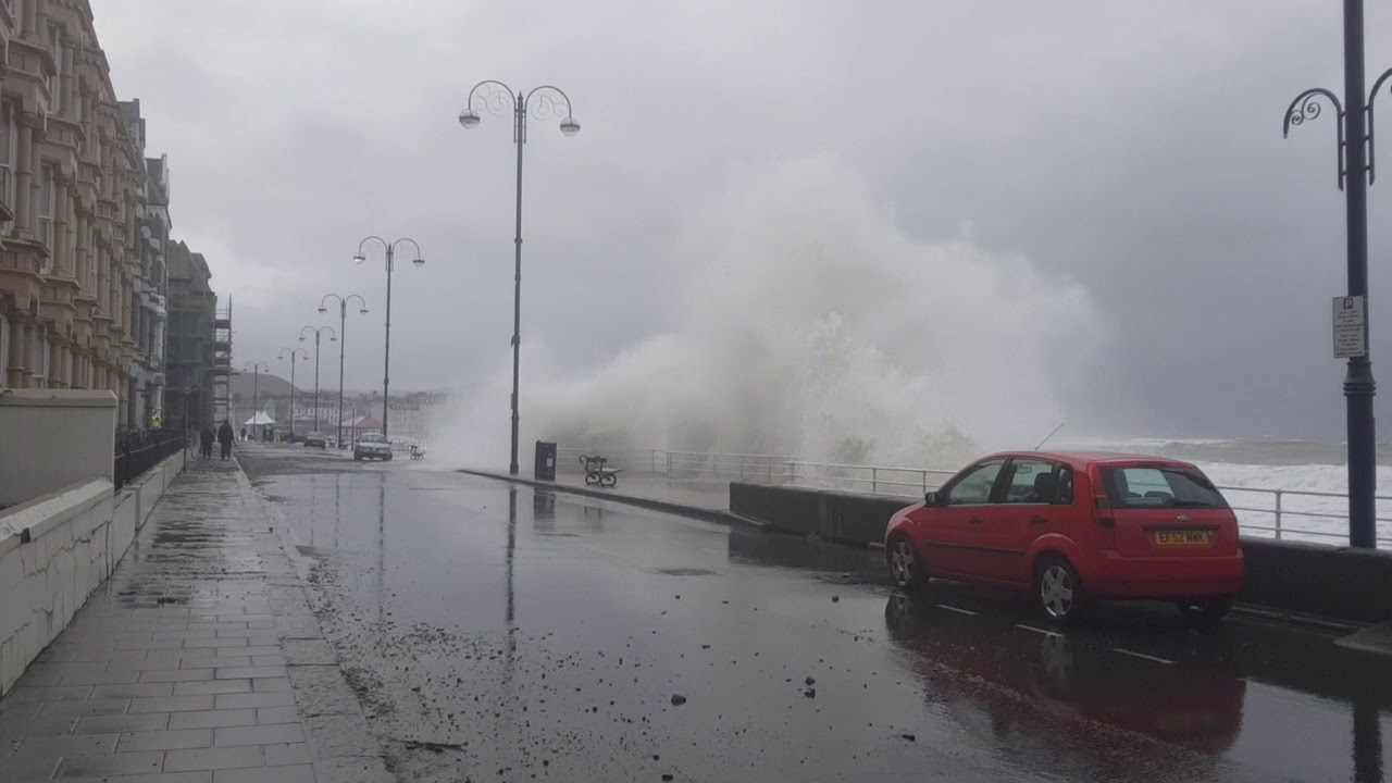 Storm Brian Hits Aberystwyth - 21st October 2017