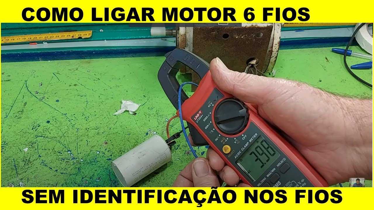 COMO LIGAR MOTOR 6 FIOS COM CAPACITOR PERMANENTE SEM IDENTIFICAÇÃO NOS CABOS 127 220 VOLTS