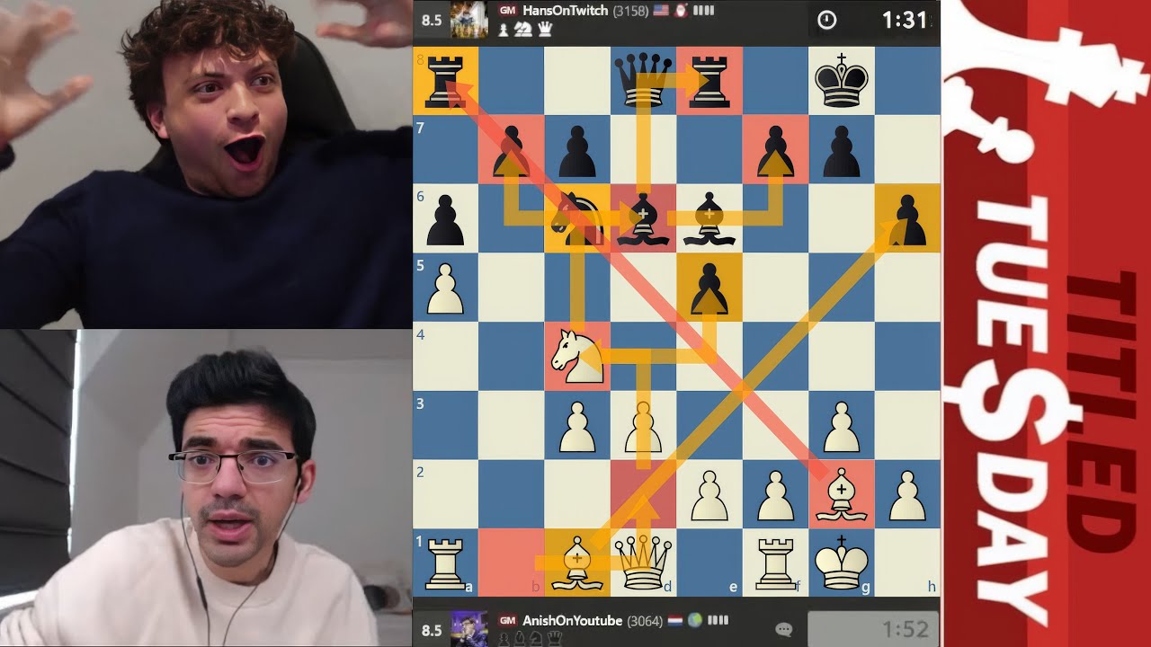 Titled Tuesday! Anish Giri vs Hans Niemann