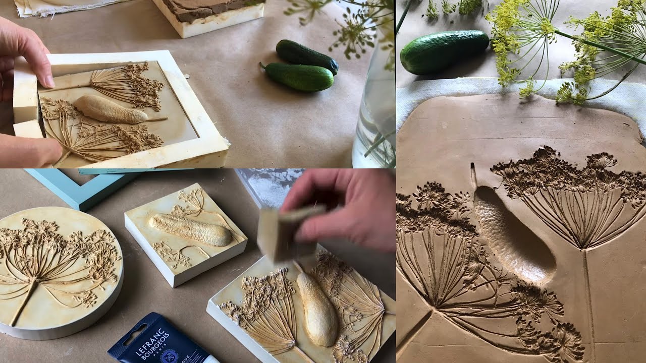 Botanical Plaster Casting Art / Ideas for cement or plaster/ How to make DIY