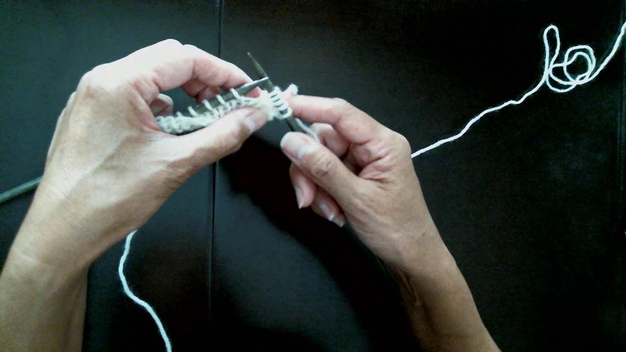KnitChats - K2 Cluster Knit Stitch Demo for Kathy