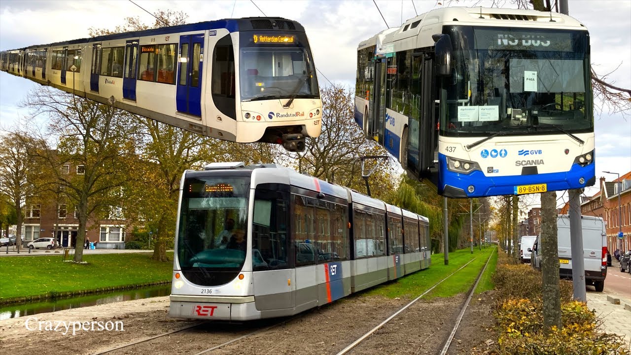Tram Metro Bus in de Herfst | Regio Rotterdam | RET EBS NS GVB