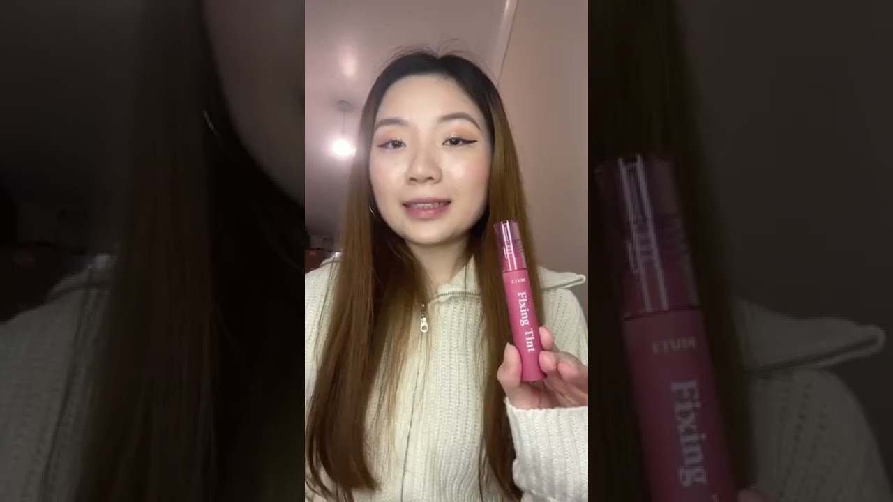 Trying out the Viral Lip Tints (Etude House Fixing Lip Tint) #shorts #viral #etudehouse #makeup