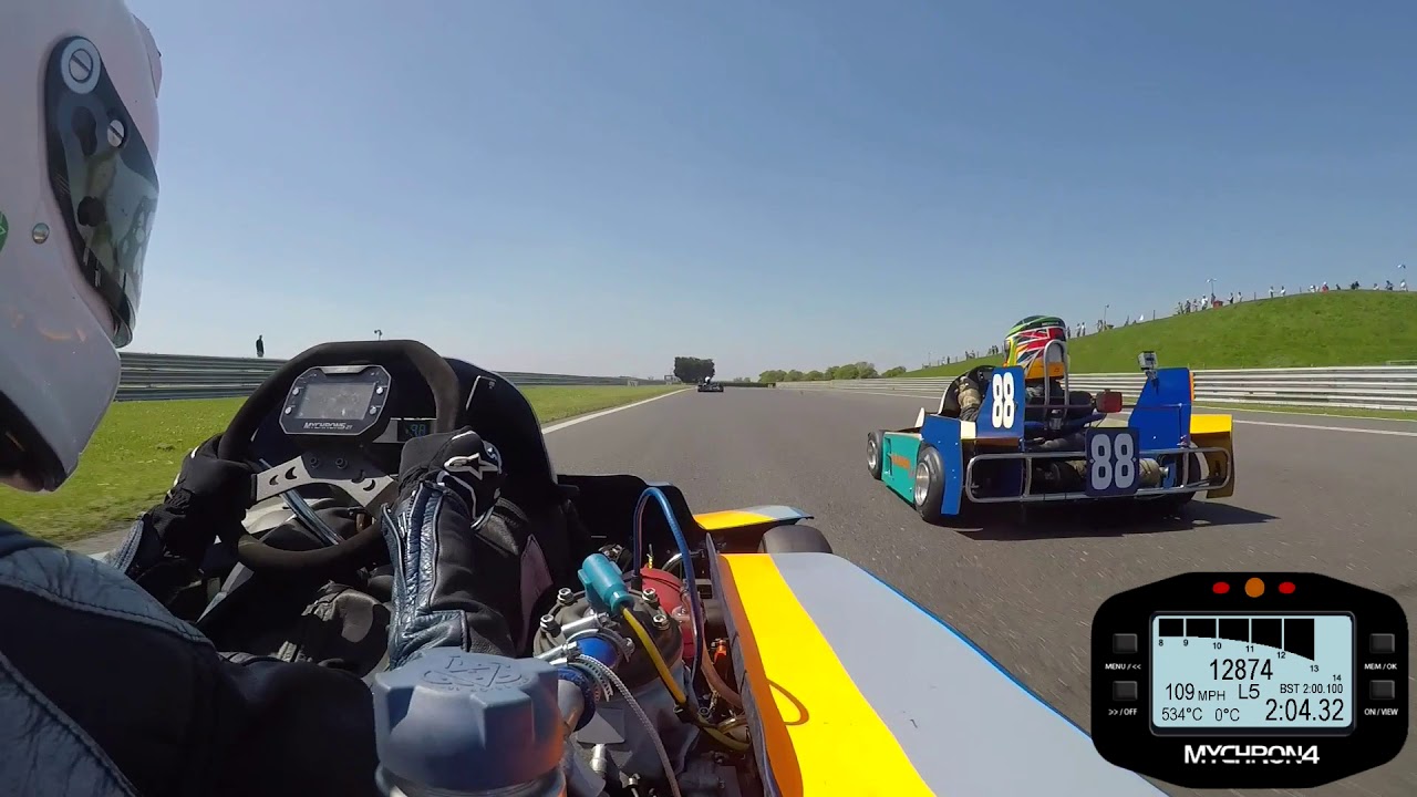 Snetterton Race 1 May 2018 Sam Moss #31 125 Open Superkart