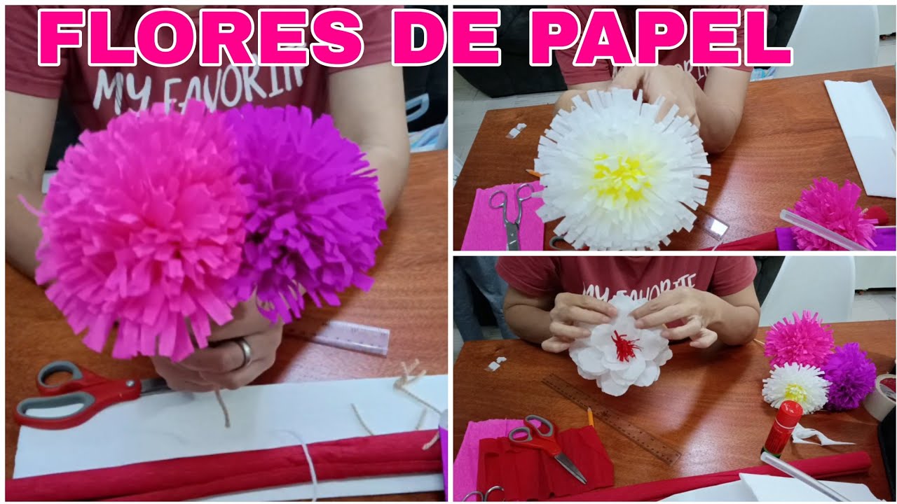 FLORES DE PAPEL MUY FÁCIL DE HACER,PARA REGALAR