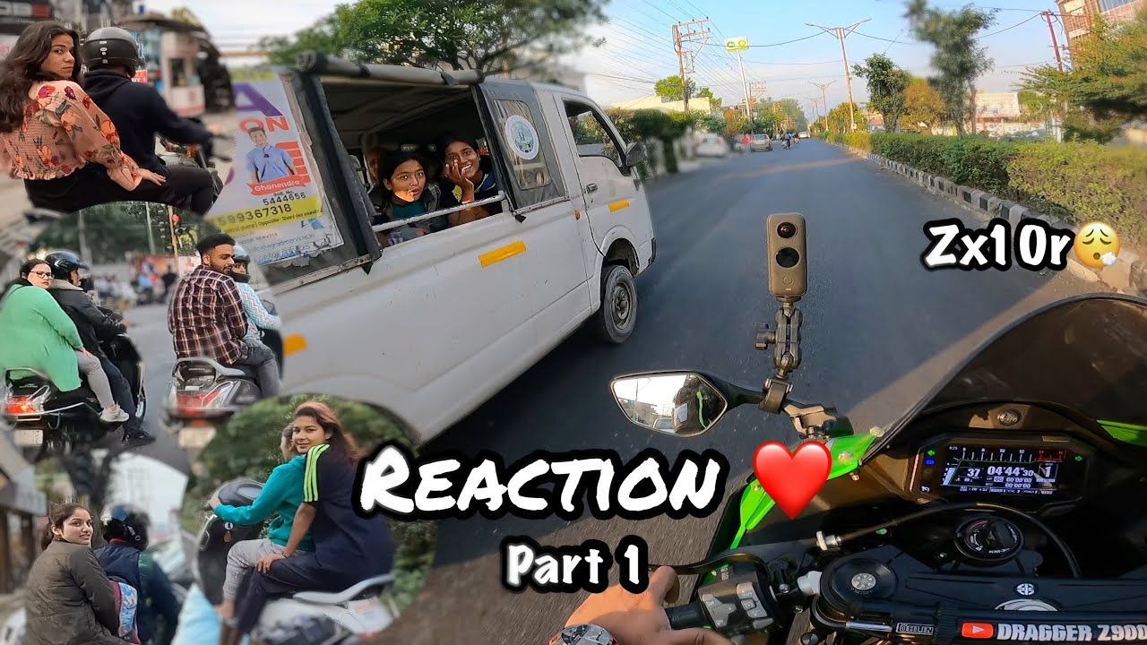 Cute Girl Reaction on Kawasaki Z900 | Bunny Helmet Cover | Market Reaction 2 #kawasaki #z900 #cute