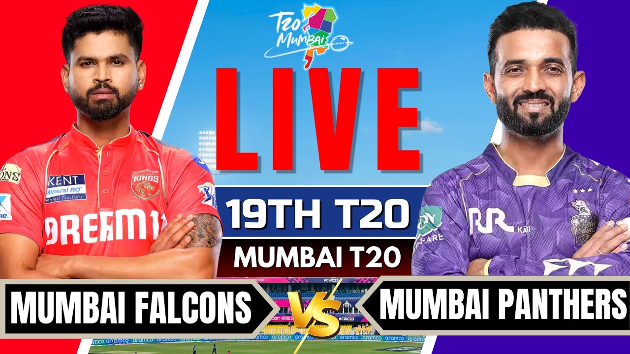 Mumbai T20 Live - North Mumbai Panthers vs SoBo Mumbai Falcons | Mumbai T20 League Live