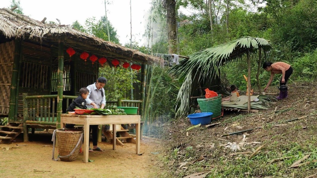 A Single Mom Builds Her Own Bamboo Home, Works as a Carpenter, and Cooks at Her Shelter