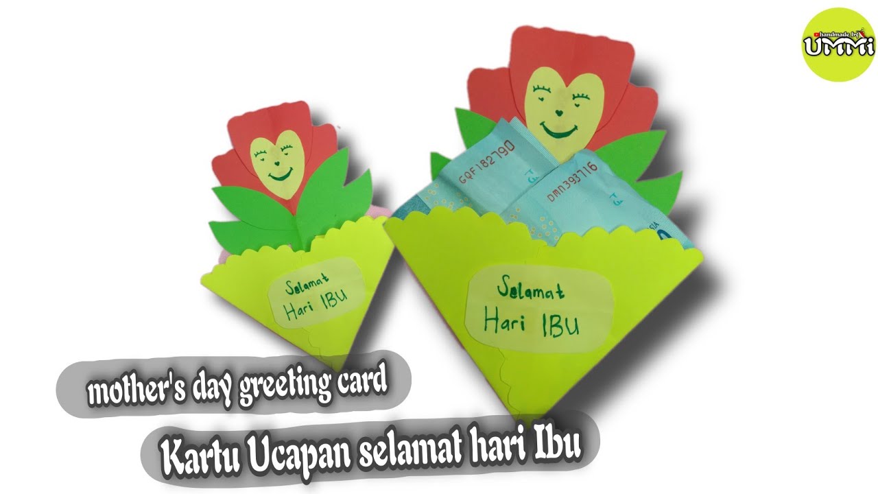 cara membuat Kartu ucapan selamat hari ibu dan kado hari ibu | Mother's Day greeting card