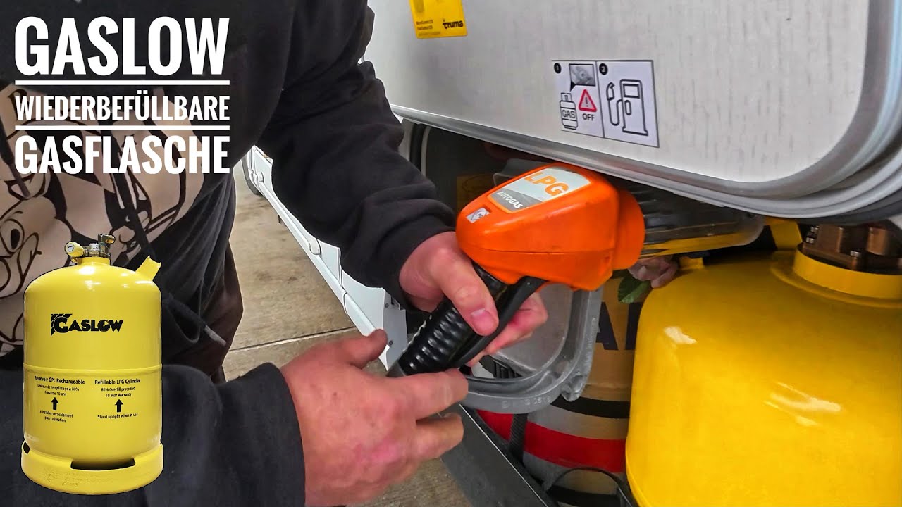 #193 : Gaslow wiederbefüllbare 11kg Gasflasche - kann mit LPG an der Tankstelle befüllt werden!