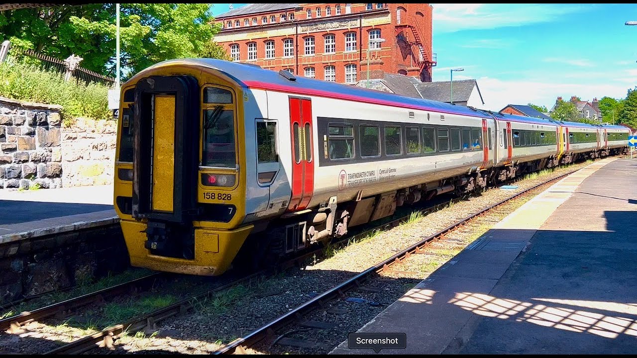 Newtown Station, Powys  TFW  Class 158's  Arrive & Depart On East & West  Bound Services May 2022