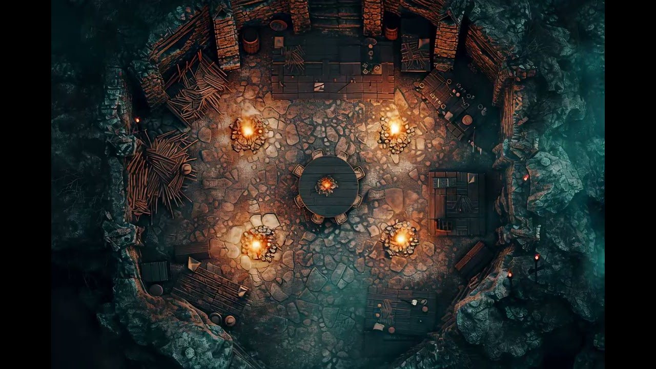 DnD | A camp in the depths | Animated Fantasy Maps