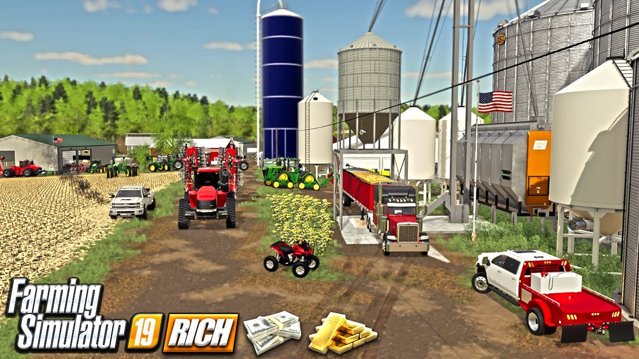 СТРОИМ ФЕРМУ БОГАЧА С НУЛЯ (РОЛЕВАЯ ИГРА НОВОГО БОГАЧА) FS19